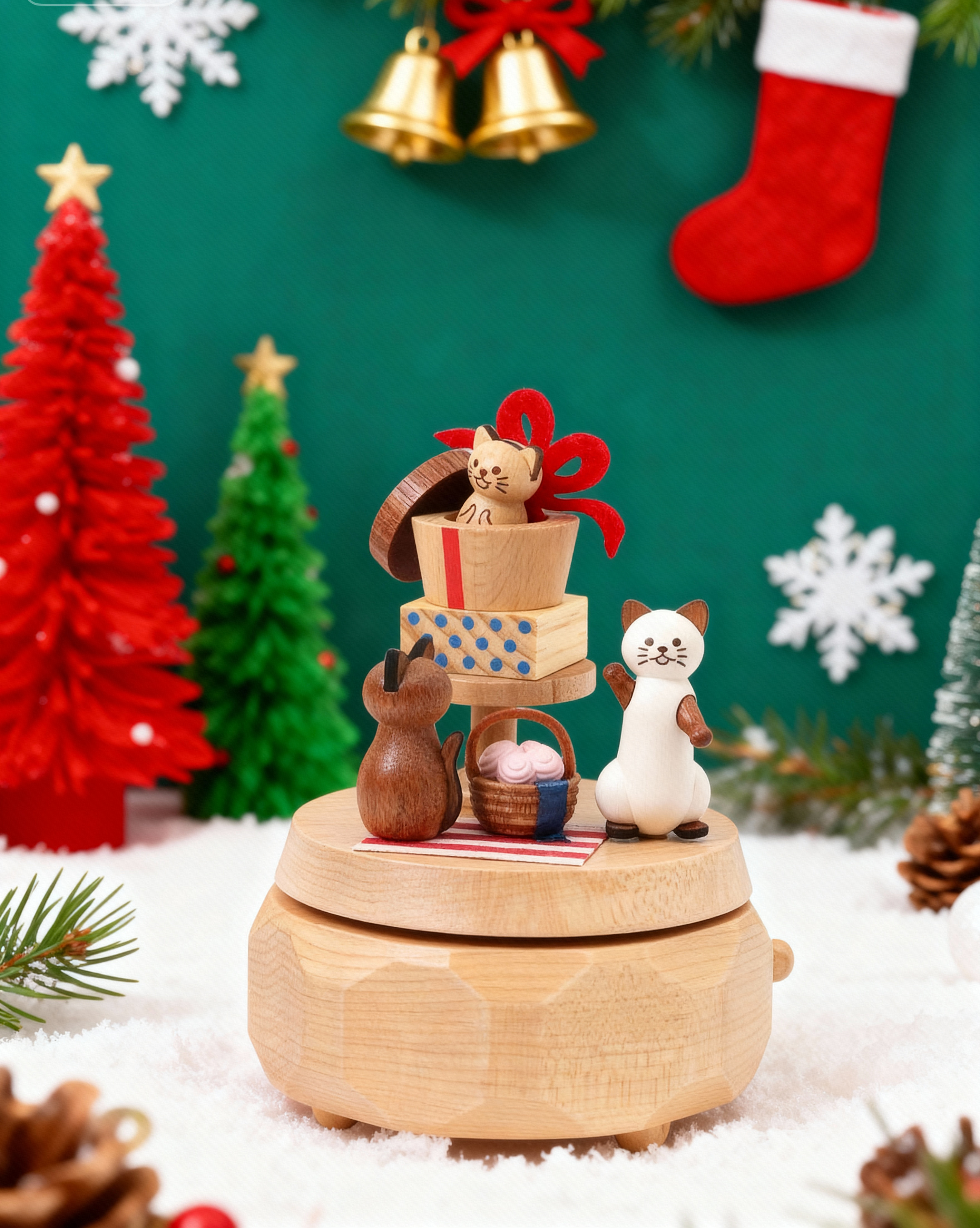 Cat Gift Wooden Music Box with Custom Name Engraving | Birthday Gift | Christmas Gift