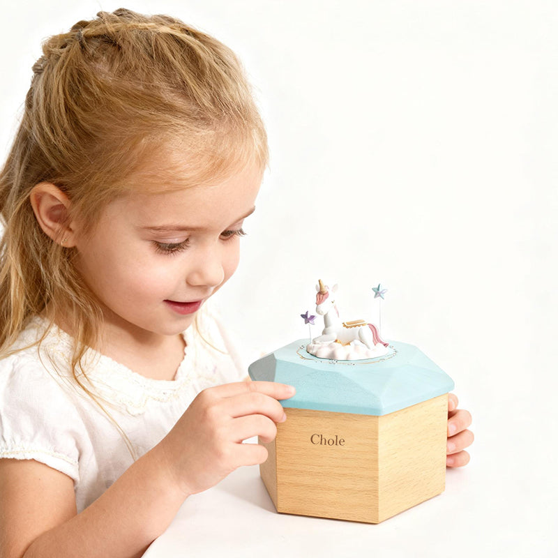 Personalized Unicorn Jewelry Music Box – Sweet Birthday Gift for Girls, Christmas , Baptisms, Newborns Keepsake--Christmas Gift
