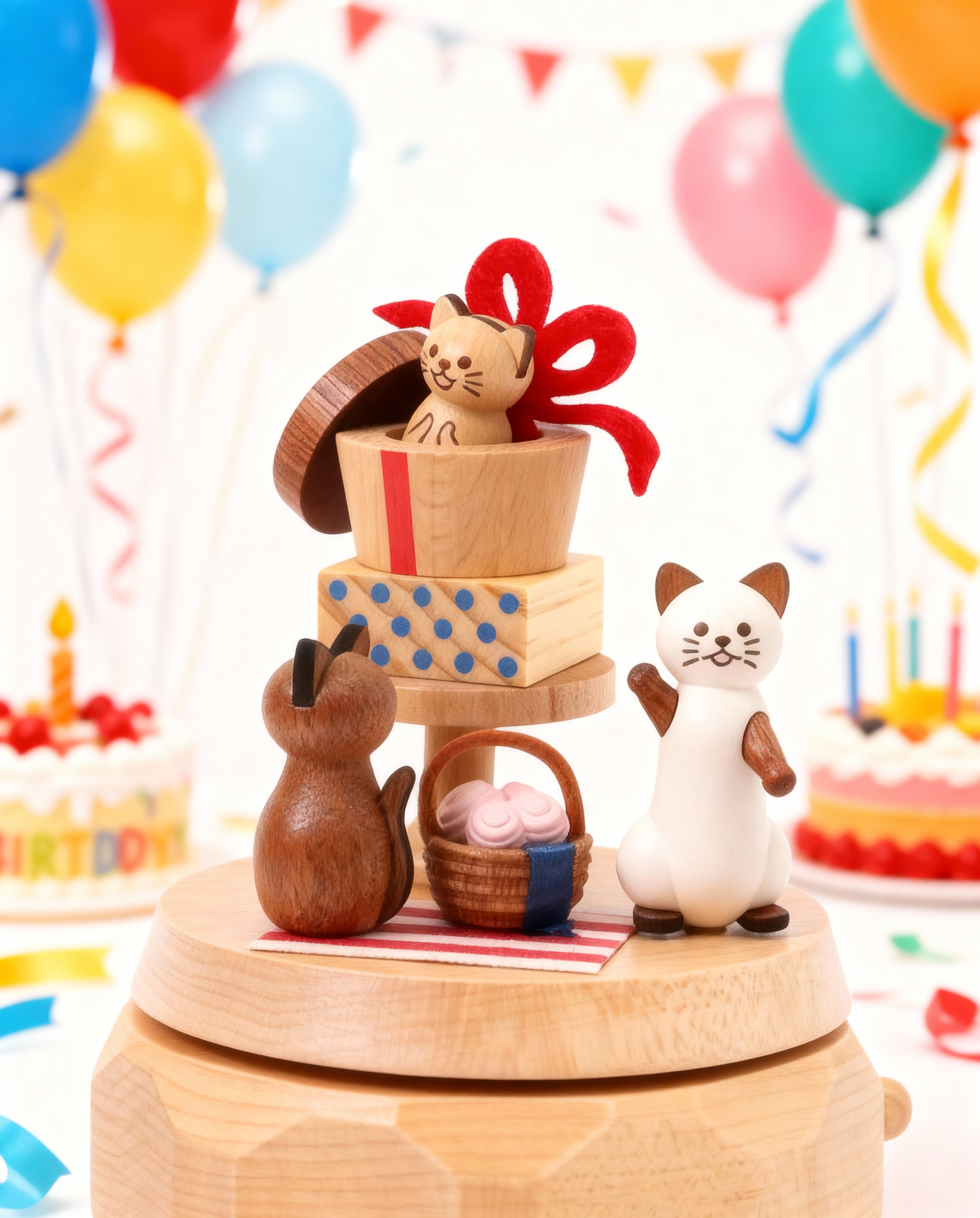 Cat Gift Wooden Music Box with Custom Name Engraving | Birthday Gift | Christmas Gift