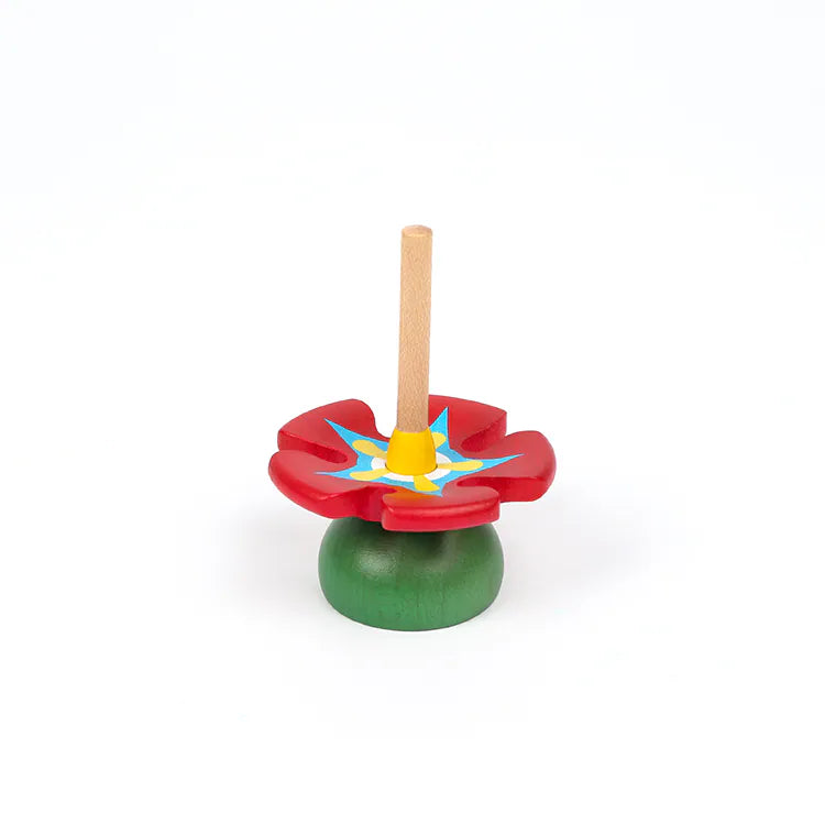 Wooden Spinning Top Toy Petal Spinning Top