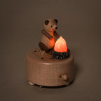 Forest Bonfire Bear Music Box