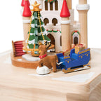 Christmas Reindeer Carousel Castle Music Box