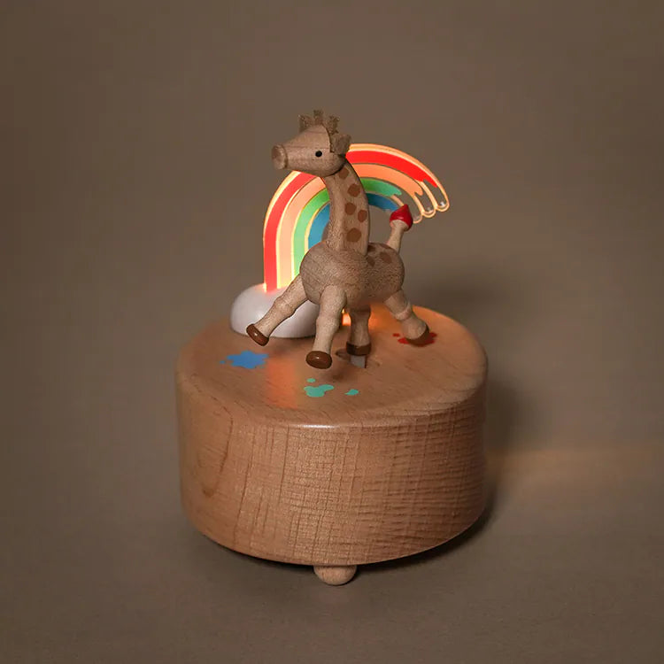Rainbow Birthday Music Box | Luminous music box | Keepsake Gift for Kids | Baby Shower Gift | Christmas Gift Toy | Music Toy