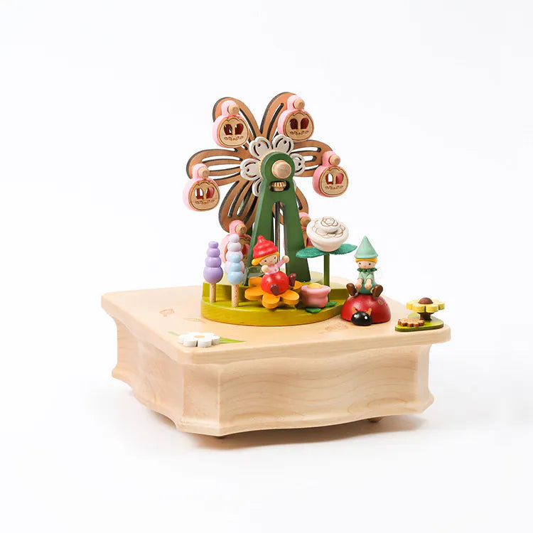 Flower Fairy Garden Rotating Ferris Wheel Music Box
