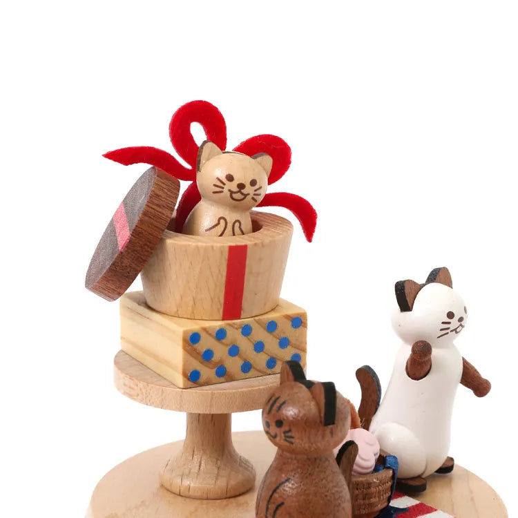Cat Gift Wooden Music Box with Custom Name Engraving | Birthday Gift | Christmas Gift