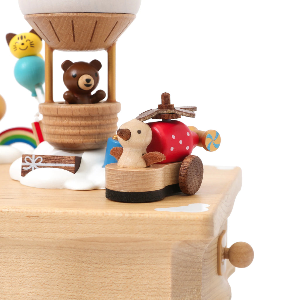 Hot Air Balloon Party Spinning Airplane Music Box｜