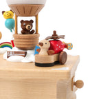 Hot Air Balloon Party Spinning Airplane Music Box｜