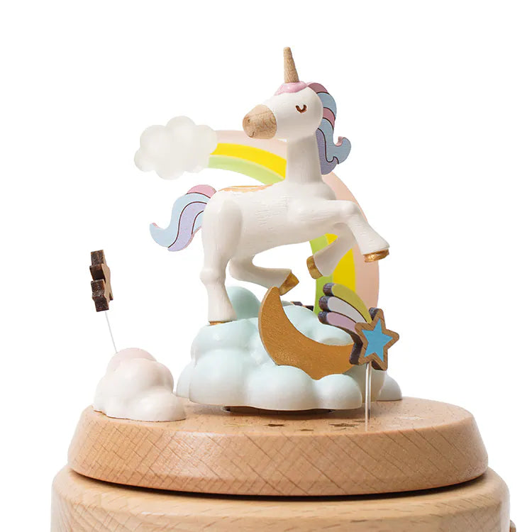 Rainbow Unicorn Night Light Music Box