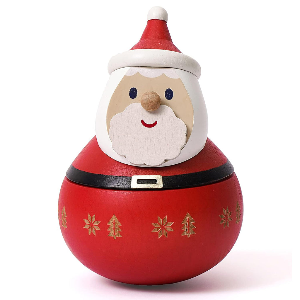 Wooden tumbler Santa Claus music box