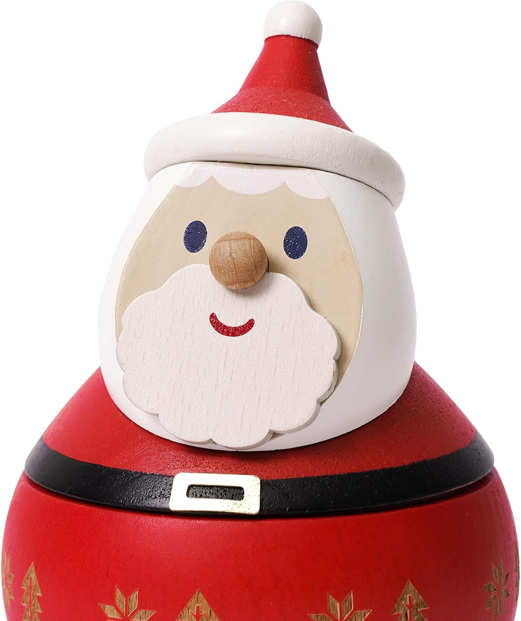 Wooden tumbler Santa Claus music box